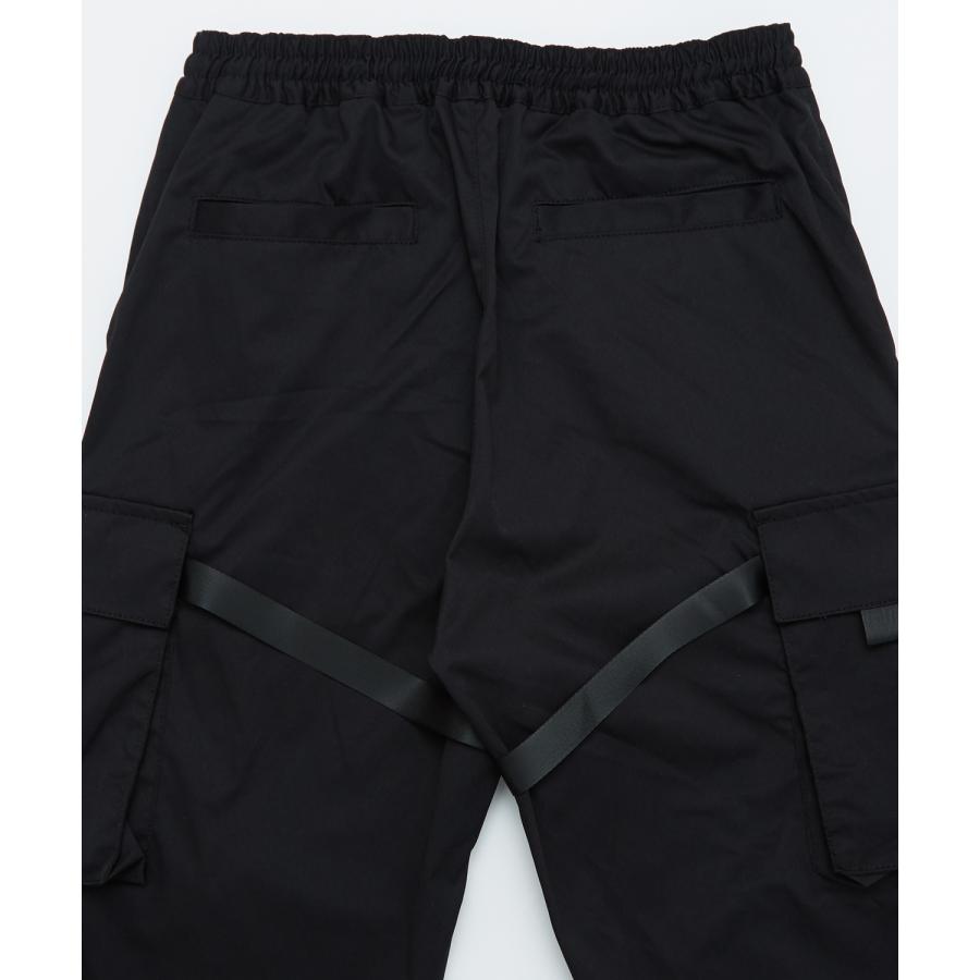 カーゴパンツ メンズ ウエストゴム 大きいサイズ ビッグシルエット オーバーサイズ 無地 黒 緑 リブパンツ ジョガーパンツ ミリタリー improves | improves | 09
