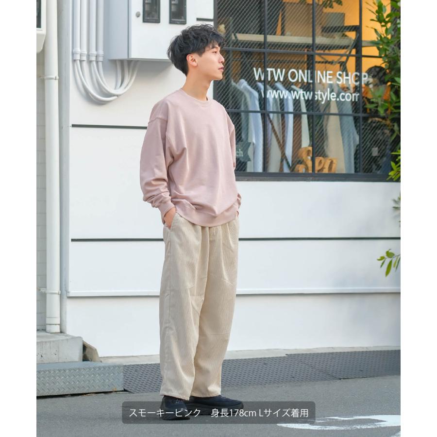 トレーナー メンズ 裏毛 スウェットトレーナー 長袖 無地 クルーネック くすみカラー ビッグシルエット オーバーサイズ 大きいサイズ Improves Improves インプローブス 通販 Yahoo ショッピング