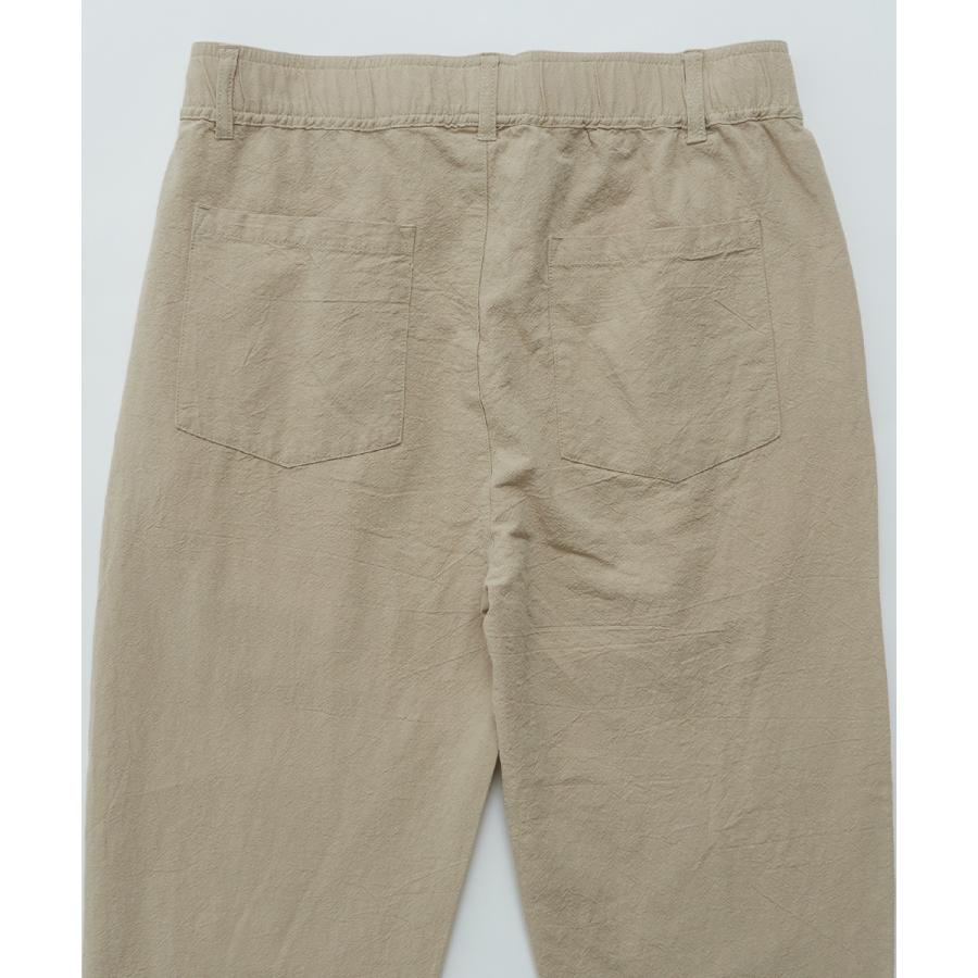 ワイドパンツ メンズ セットアップ可能 テーパードシルエット ウエストゴム 大きいサイズ 無地 くすみカラー イージーパンツ improves | improves | 13