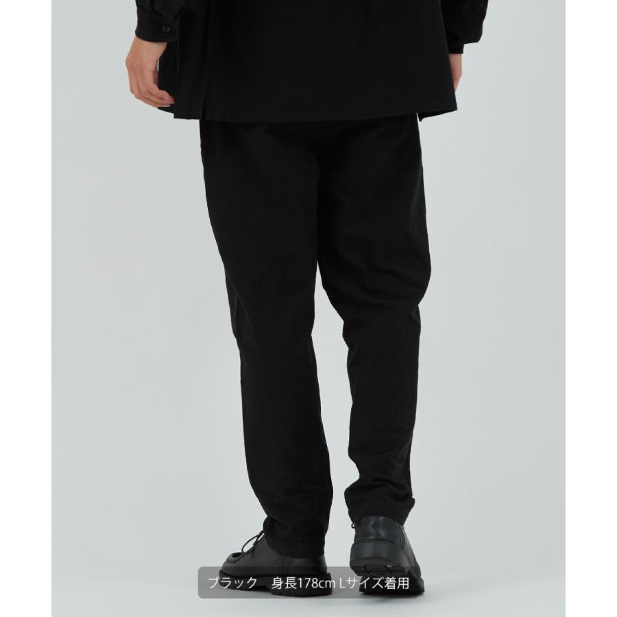 ワイドパンツ メンズ セットアップ可能 テーパードシルエット ウエストゴム 大きいサイズ 無地 くすみカラー イージーパンツ improves | improves | 08