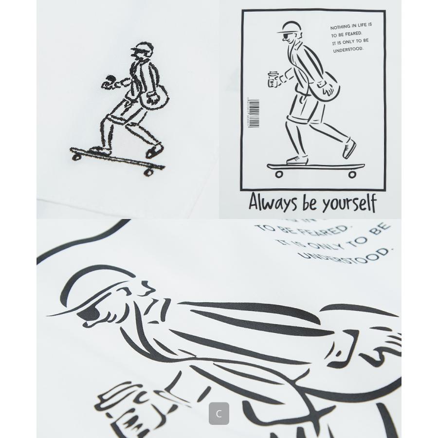 シャツ メンズ ビッグシャツ バックプリント 長袖 ビッグシルエット オーバーサイズ ゆったり 大きいサイズ 白 黒 青 Improves Improves インプローブス 通販 Yahoo ショッピング