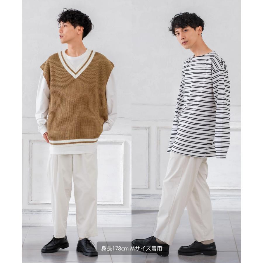 ワイドパンツ メンズ ビッグシルエット オーバーサイズ 大きいサイズ 無地 白 黒 テーパードパンツ スラックス チノパンツ improves | improves | 14