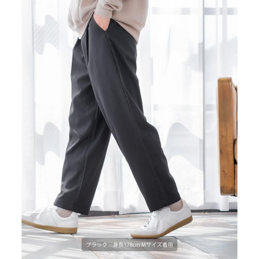 ワイドパンツ メンズ ビッグシルエット オーバーサイズ 大きいサイズ 無地 白 黒 テーパードパンツ スラックス チノパンツ improves | improves | 07