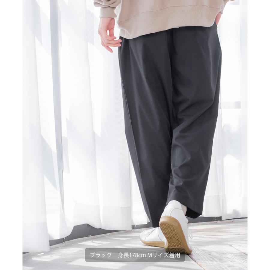 ワイドパンツ メンズ ビッグシルエット オーバーサイズ 大きいサイズ 無地 白 黒 テーパードパンツ スラックス チノパンツ improves | improves | 08