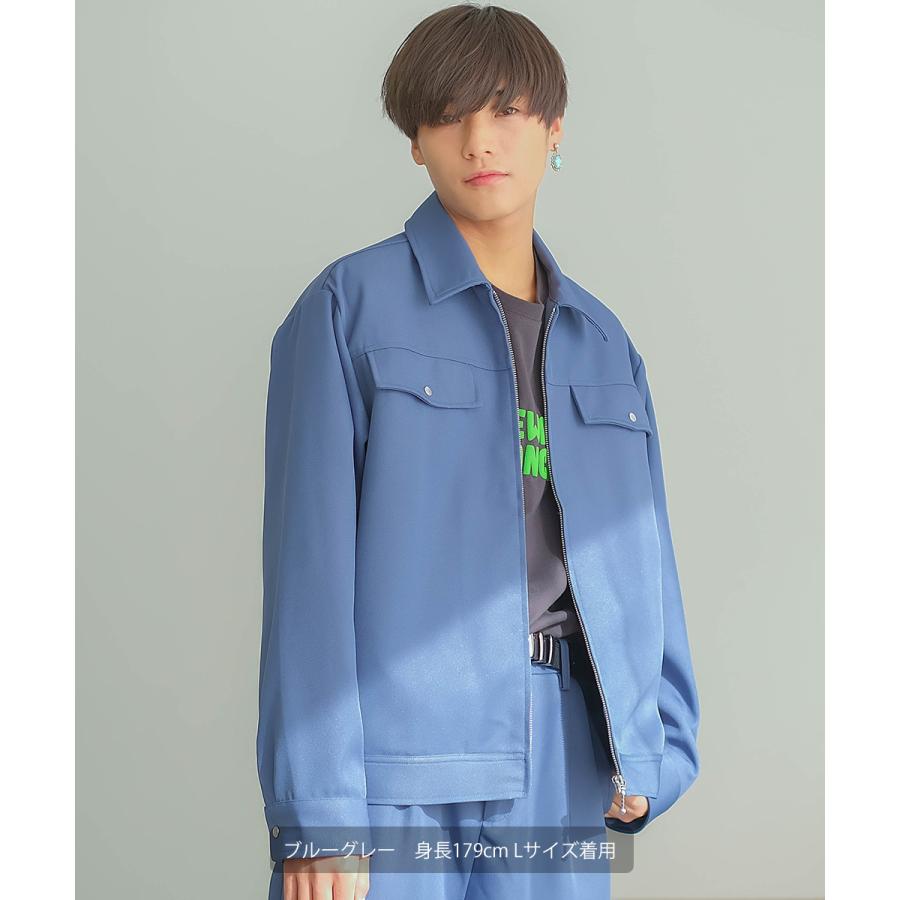 ジャケット メンズ セットアップ対応 SIDEWAY STANCE サイドウェイスタンス スタプレ オーバーサイズ ブルゾン ワークジャケット ミリタリージャケット | improves | 07