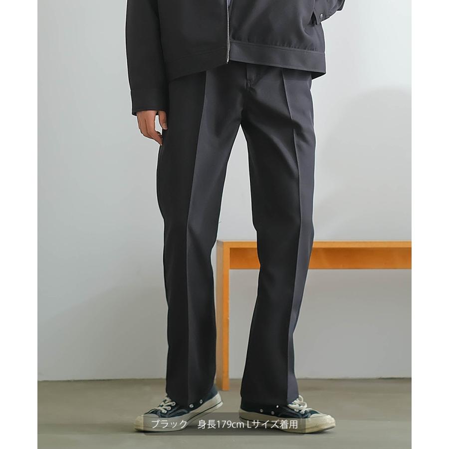 セミフレアパンツ メンズ セットアップ対応 SIDEWAY STANCE サイドウェイスタンス スタプレ センタープレス ワイドパンツ スラックス バギーパンツ ブーツカット | improves | 01