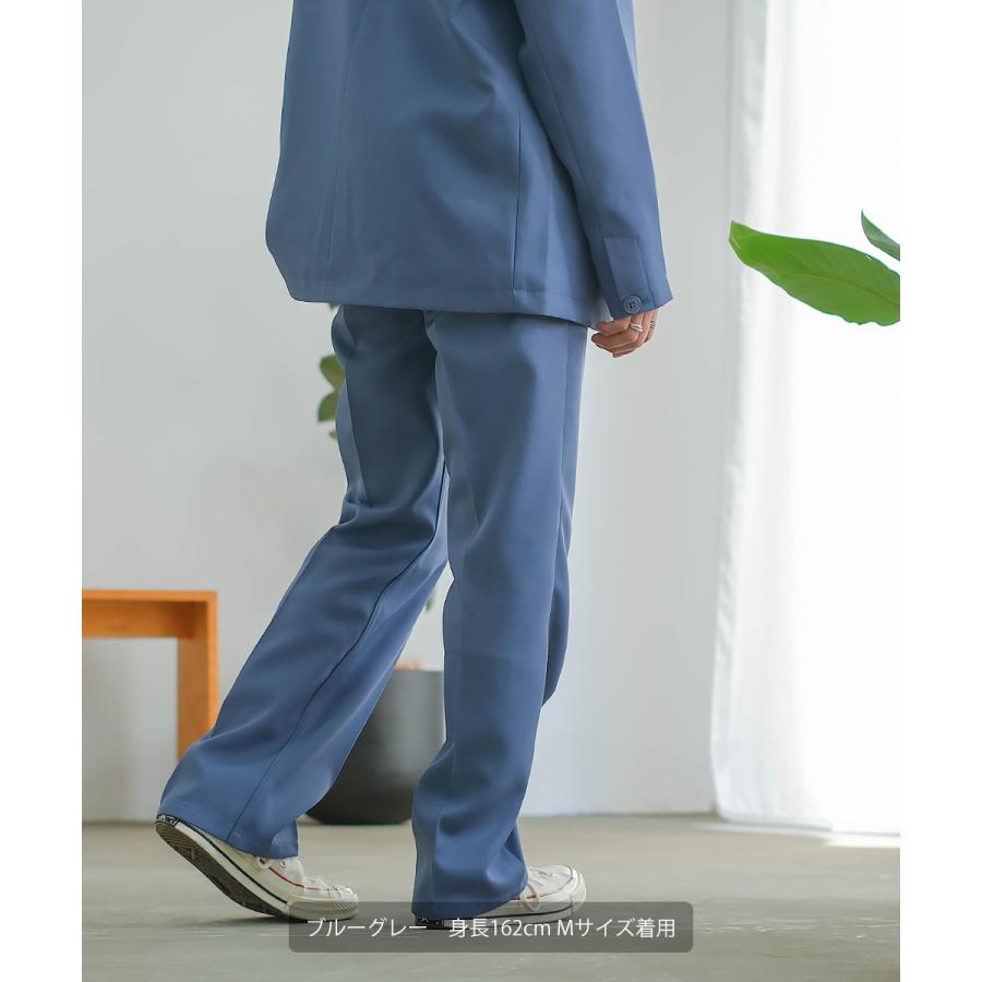 セミフレアパンツ メンズ セットアップ対応 SIDEWAY STANCE サイドウェイスタンス スタプレ センタープレス ワイドパンツ スラックス バギーパンツ ブーツカット | improves | 11