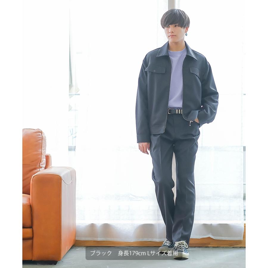 セミフレアパンツ メンズ セットアップ対応 SIDEWAY STANCE サイドウェイスタンス スタプレ センタープレス ワイドパンツ スラックス バギーパンツ ブーツカット | improves | 04