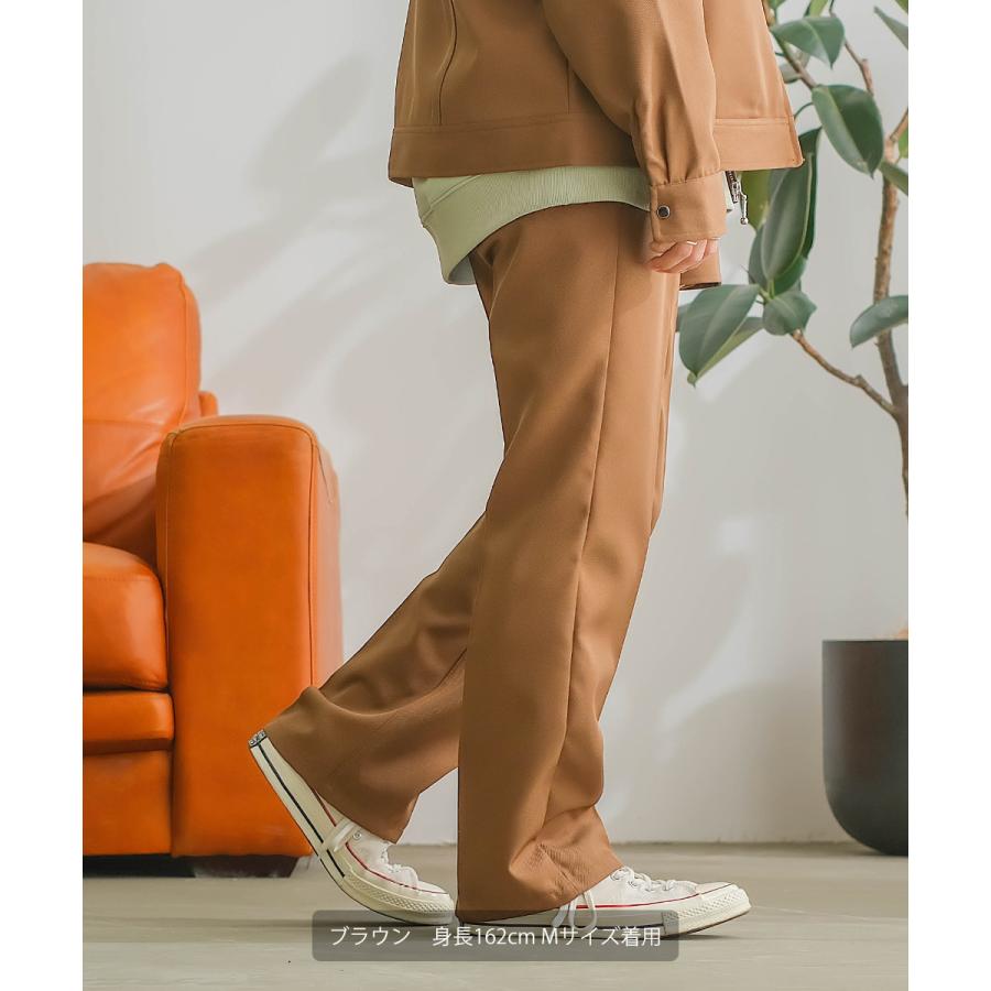 セミフレアパンツ メンズ セットアップ対応 SIDEWAY STANCE サイドウェイスタンス スタプレ センタープレス ワイドパンツ スラックス バギーパンツ ブーツカット | improves | 06