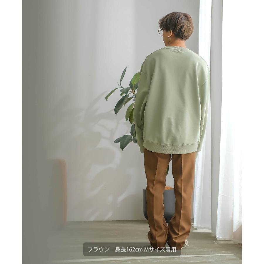 セミフレアパンツ メンズ セットアップ対応 SIDEWAY STANCE サイドウェイスタンス スタプレ センタープレス ワイドパンツ スラックス バギーパンツ ブーツカット | improves | 07