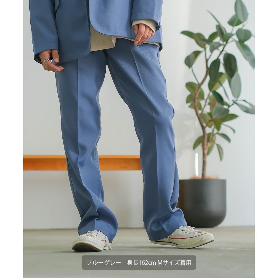 セミフレアパンツ メンズ セットアップ対応 SIDEWAY STANCE サイドウェイスタンス スタプレ センタープレス ワイドパンツ スラックス バギーパンツ ブーツカット | improves | 09