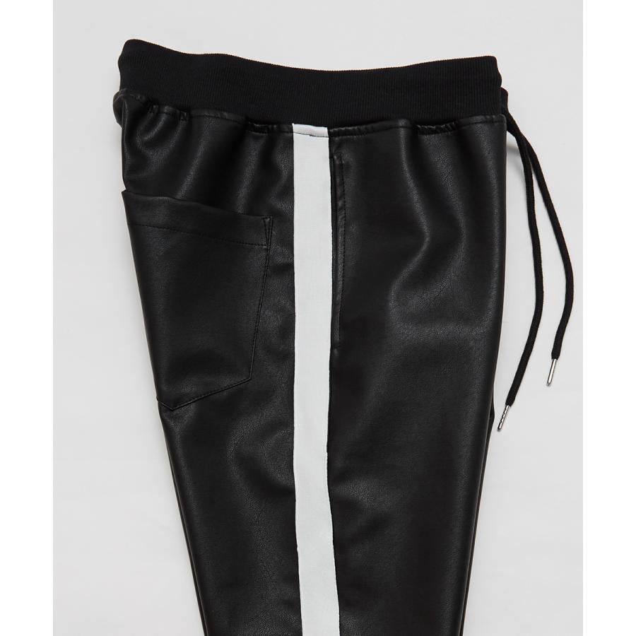 ジョガーパンツ メンズ フェイクレザーパンツ スキニーパンツ テーパードパンツ メンズスリム 細身 テーパードパンツ イージーパンツ | improves | 08