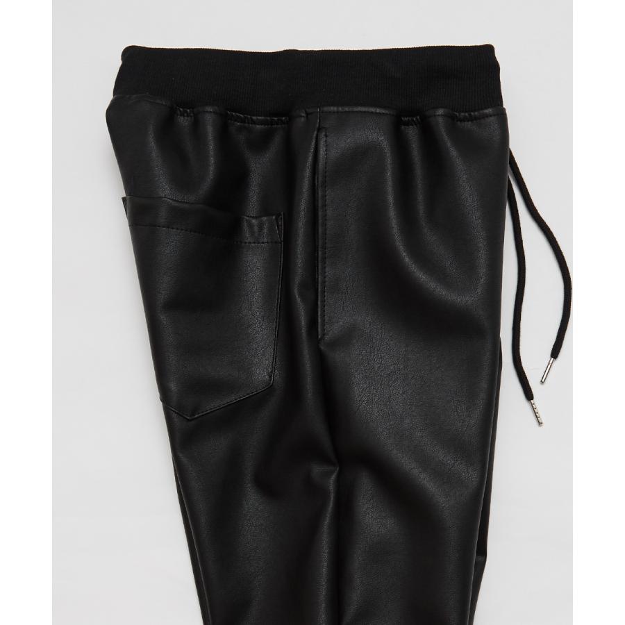 ジョガーパンツ メンズ フェイクレザーパンツ スキニーパンツ テーパードパンツ メンズスリム 細身 テーパードパンツ イージーパンツ | improves | 09