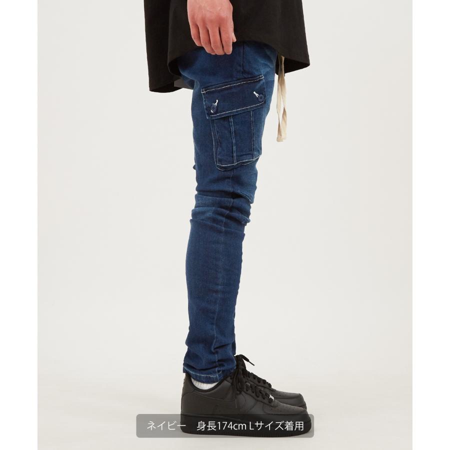 ジーンズ デニム メンズ カーゴパンツ スキニーパンツ ストレッチデニムパンツ ジーパン テーパードパンツ | improves | 04