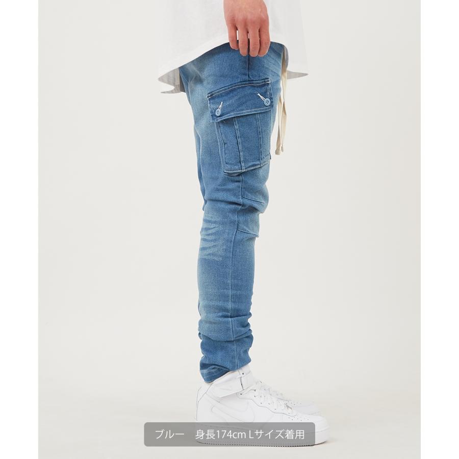 ジーンズ デニム メンズ カーゴパンツ スキニーパンツ ストレッチデニムパンツ ジーパン テーパードパンツ | improves | 07