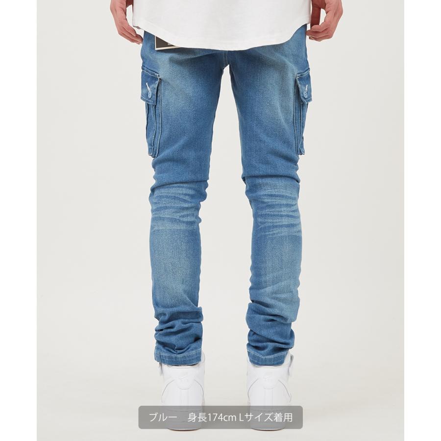 ジーンズ デニム メンズ カーゴパンツ スキニーパンツ ストレッチデニムパンツ ジーパン テーパードパンツ | improves | 08