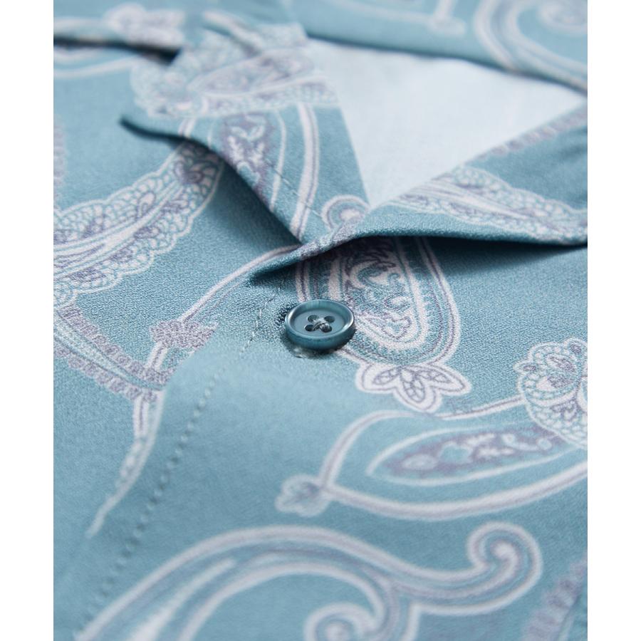 オープンカラーシャツ メンズ 開襟シャツ 半袖シャツ 総柄シャツ オーバーサイズシャツ | improves | 11