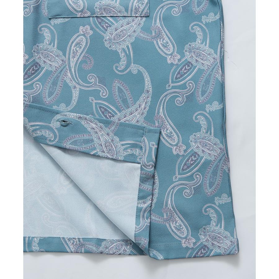 オープンカラーシャツ メンズ 開襟シャツ 半袖シャツ 総柄シャツ オーバーサイズシャツ | improves | 14