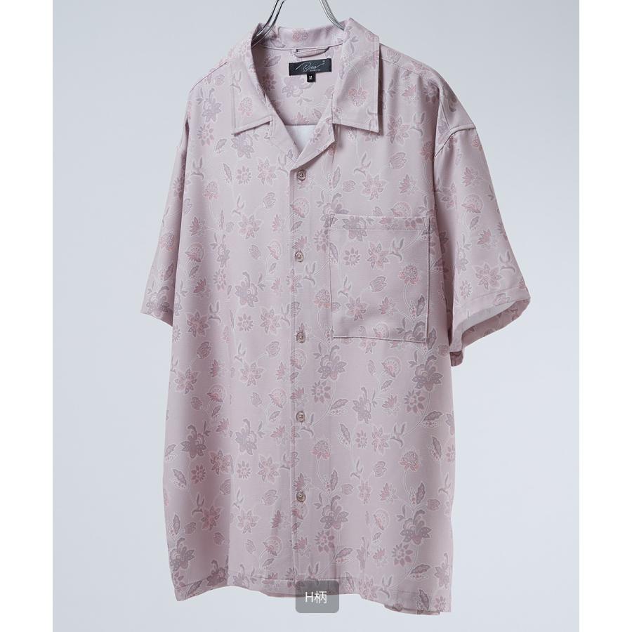 オープンカラーシャツ メンズ 開襟シャツ 半袖シャツ 総柄シャツ オーバーサイズシャツ | improves | 08