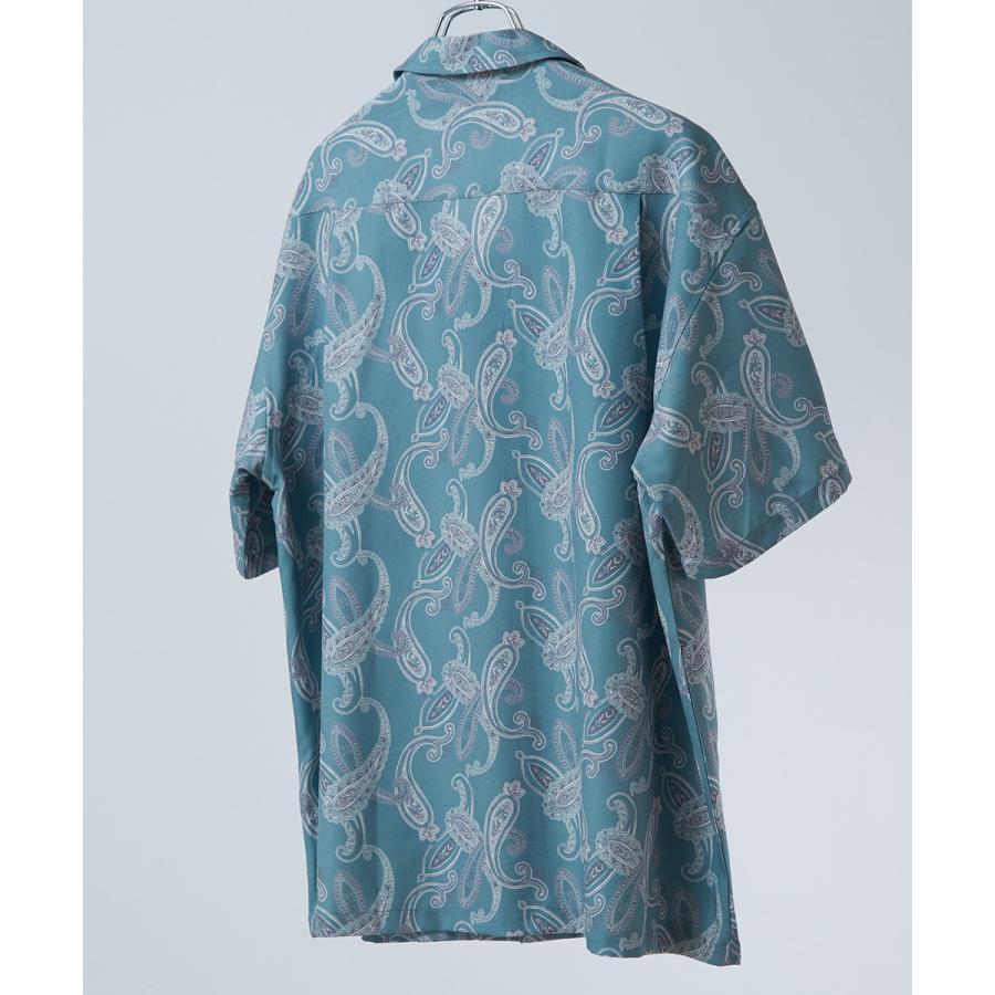 オープンカラーシャツ メンズ 開襟シャツ 半袖シャツ 総柄シャツ オーバーサイズシャツ | improves | 09