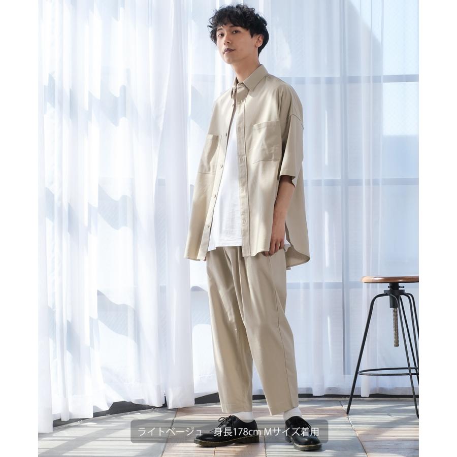 パンツ メンズ セットアップ対応 テーパードパンツ スラックス ズボン ボトム 麻 無地 | improves | 10