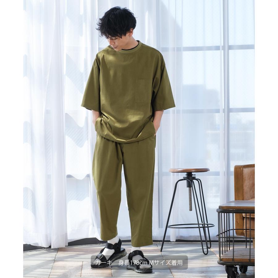 パンツ メンズ セットアップ対応 テーパードパンツ スラックス ズボン ボトム 麻 無地 | improves | 12