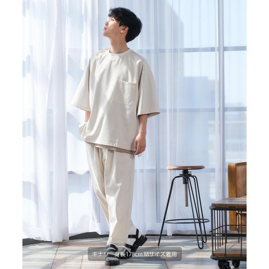 パンツ メンズ セットアップ対応 テーパードパンツ スラックス ズボン ボトム 麻 無地 | improves | 03