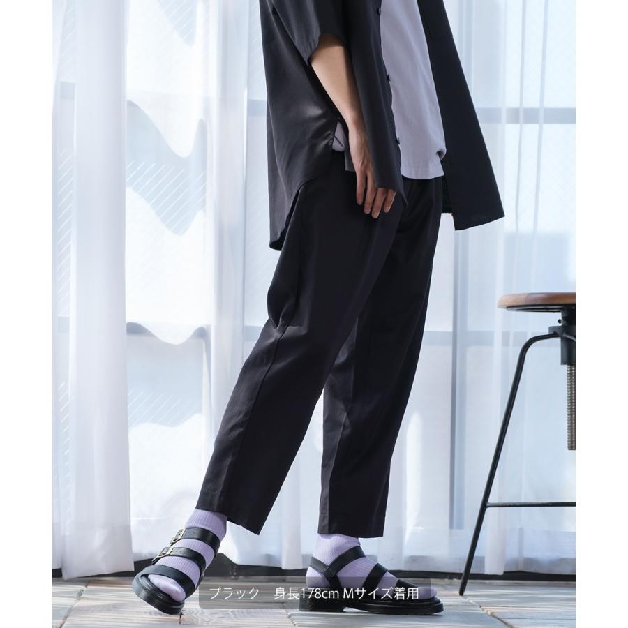 パンツ メンズ セットアップ対応 テーパードパンツ スラックス ズボン ボトム 麻 無地 | improves | 04