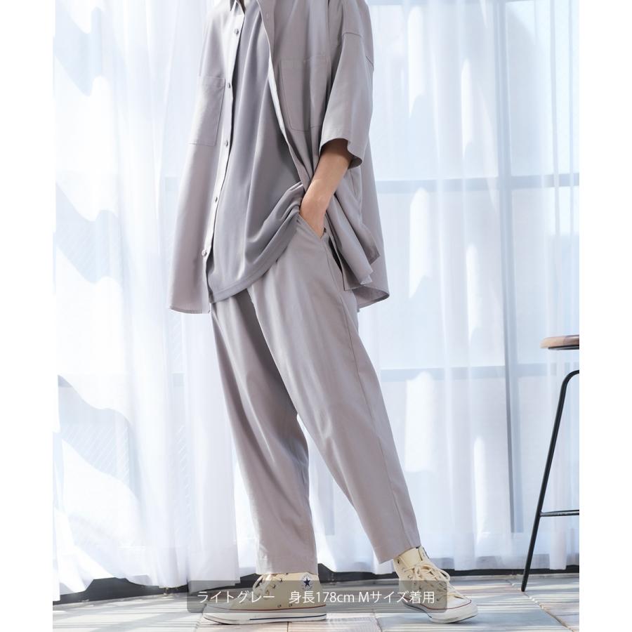 パンツ メンズ セットアップ対応 テーパードパンツ スラックス ズボン ボトム 麻 無地 | improves | 07