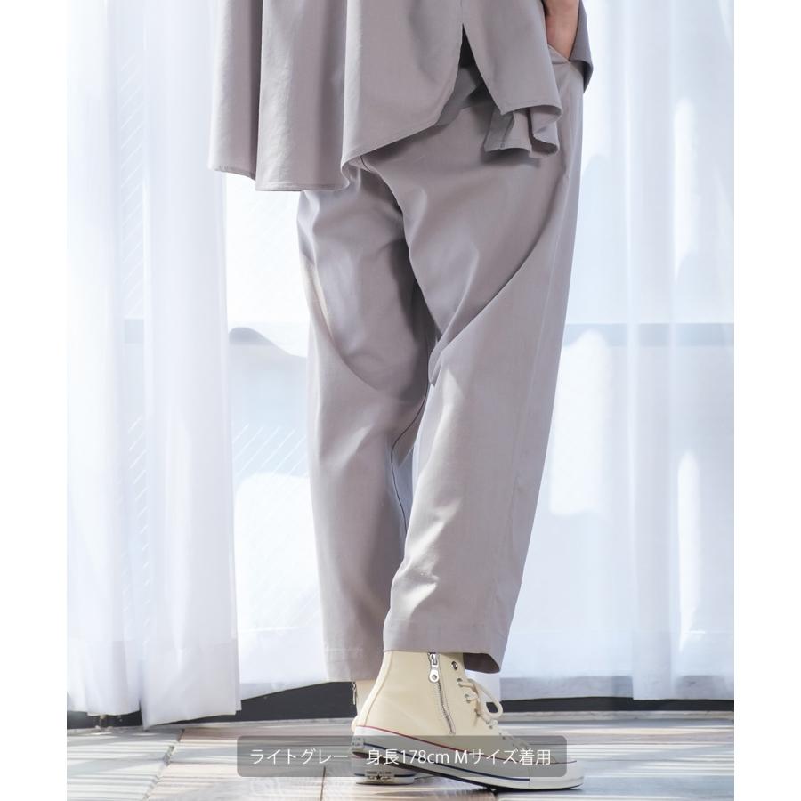 パンツ メンズ セットアップ対応 テーパードパンツ スラックス ズボン ボトム 麻 無地 | improves | 08