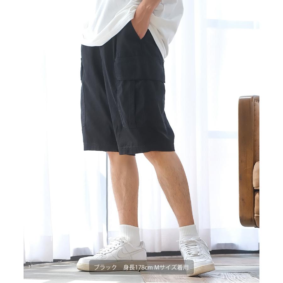 ハーフパンツ メンズ ショートパンツ カーゴパンツ ワイドパンツ チノパン | improves | 05