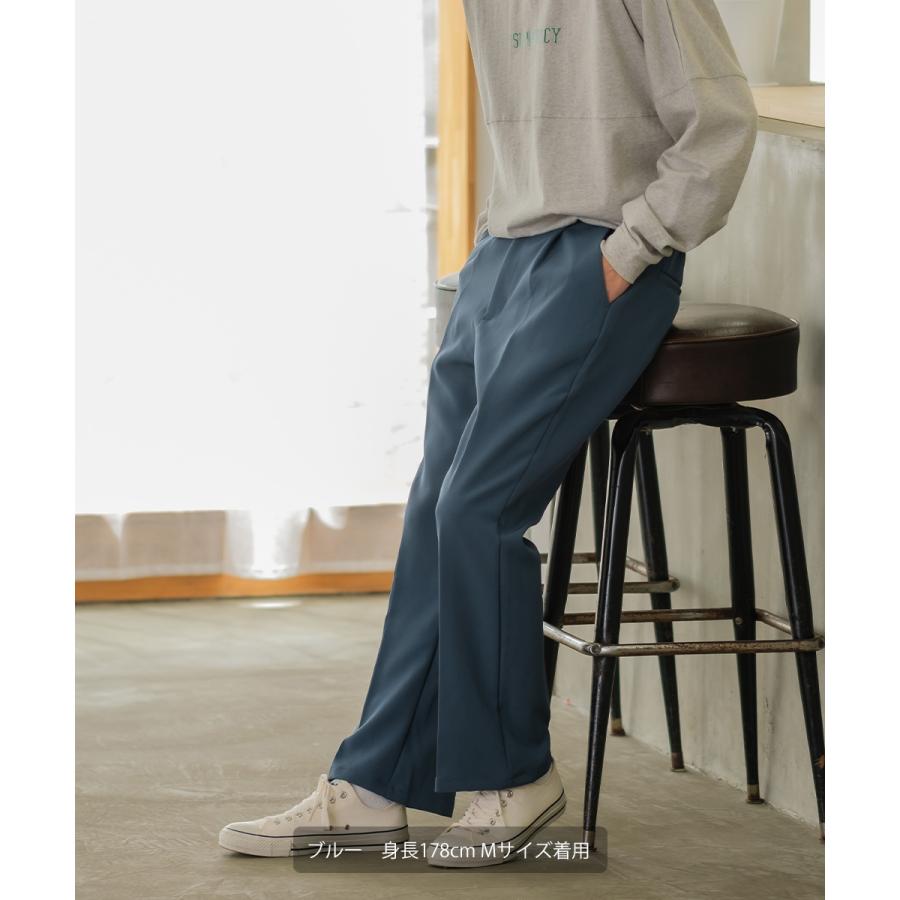 フレアパンツ メンズ フレアーパンツ ワイドパンツ スラックス キレイめ | improves | 06