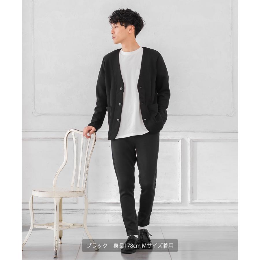 セットアップ対応 スキニーパンツ メンズ ポンチ イージーパンツ シンプル カジュアル 無地 ジャージ スウェット ストレッチ アンクル丈 ウエストゴム | improves | 15