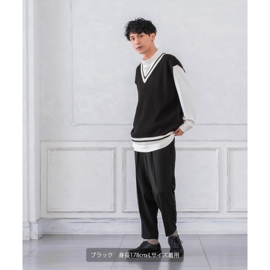 美品／ ニットベスト Mサイズ WEB限定】シャドーチェックニットベスト（ニットウェア）｜BLACK LABEL