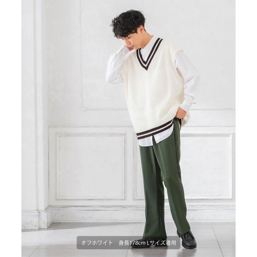 improves（インプローブス） ニット ベスト Vネック ビッグシルエット