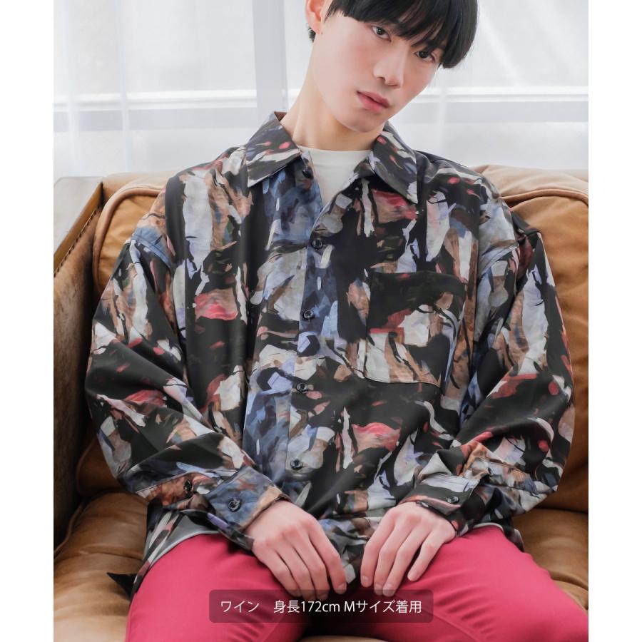 improves シャツ メンズ 長袖 開襟シャツ オープンカラーシャツ