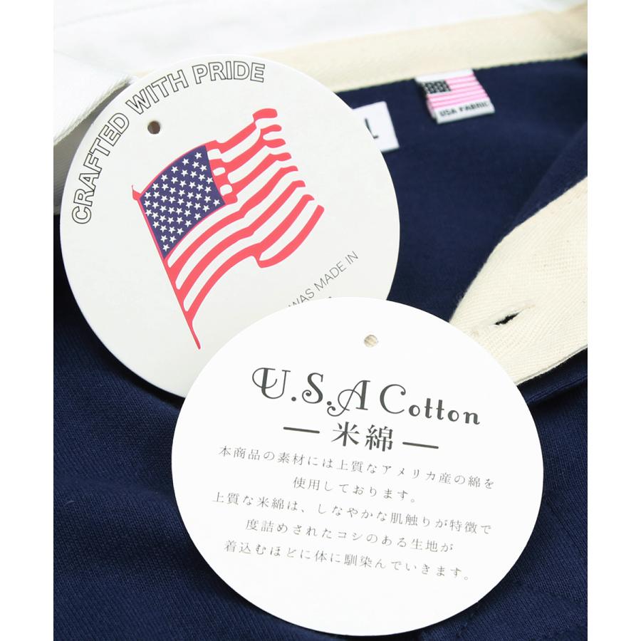 ラガーシャツ 長袖 ボーダー バイカラー 肉厚 綿100 オーバーサイズ ゆったり 大きいサイズ ビッグシルエット メンズ | improves | 12