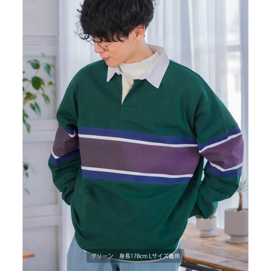 improves（インプローブス） ラガーシャツ 長袖 ボーダー バイカラー