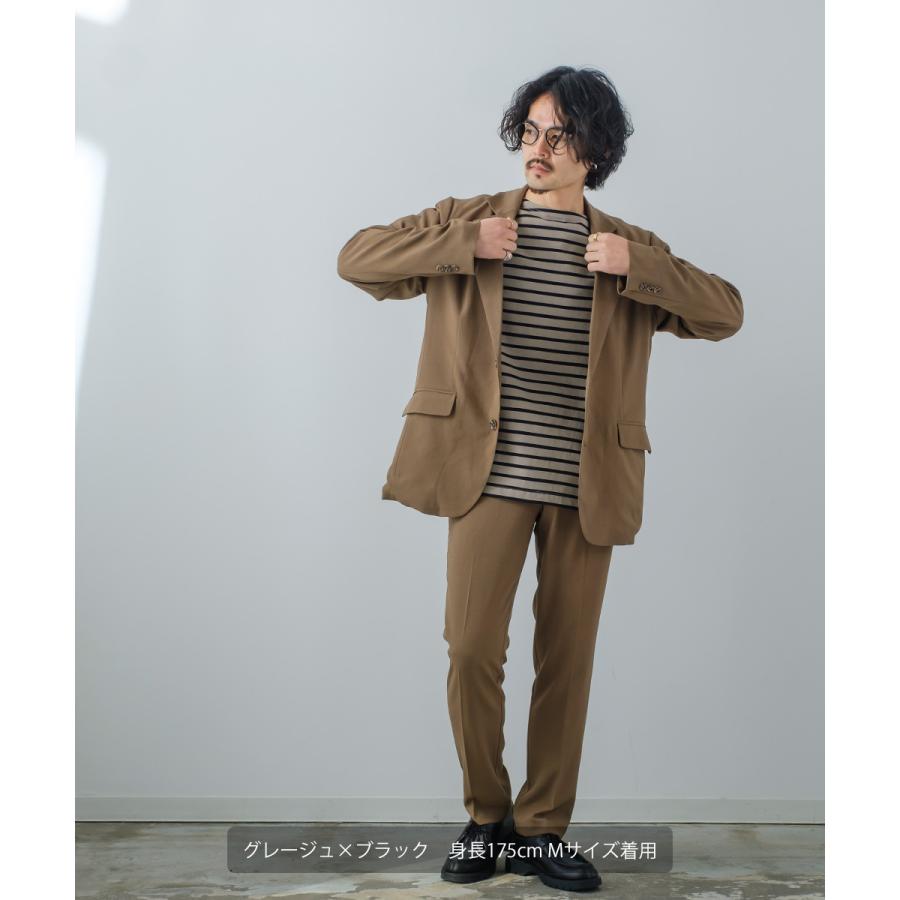 ロンT メンズ バスクシャツ 無地 ボーダー Tシャツ 長袖 ボートネック カットソー ロングTシャツ USコットン ヘビーウェイト オーバーサイズ | improves | 11