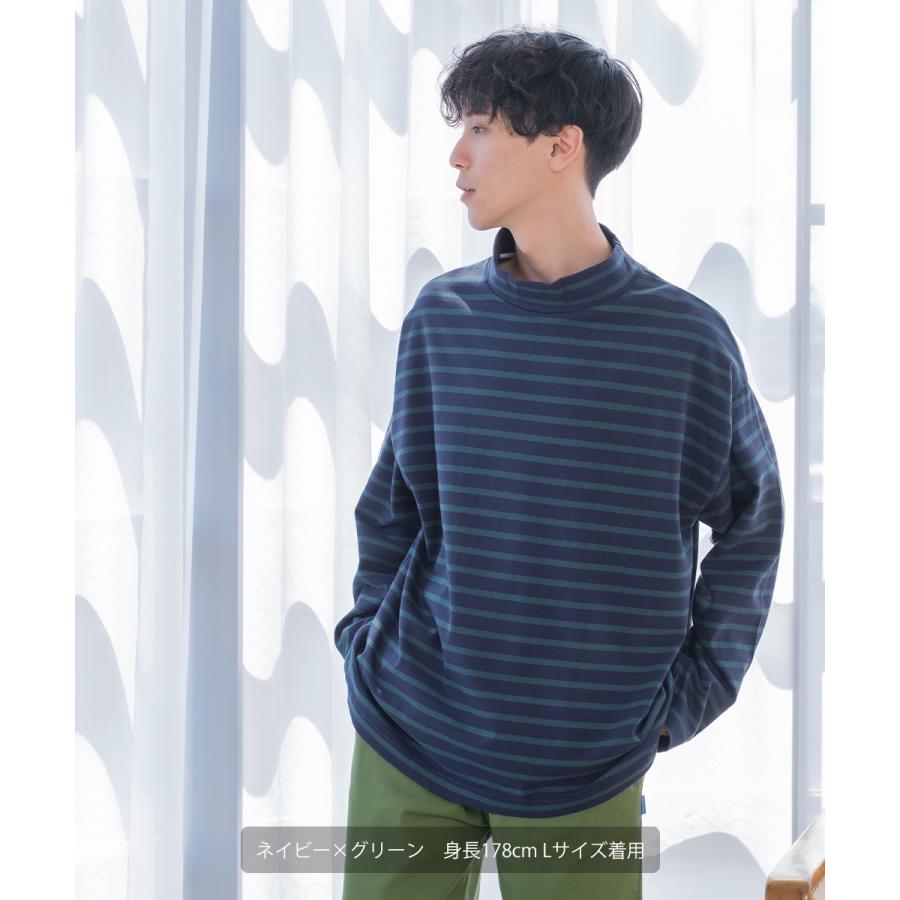 improves バスクシャツ 無地 ボーダー Tシャツ 長袖 モック improves バスクシャツ 無地 ボーダー Tシャツ 長袖 モック