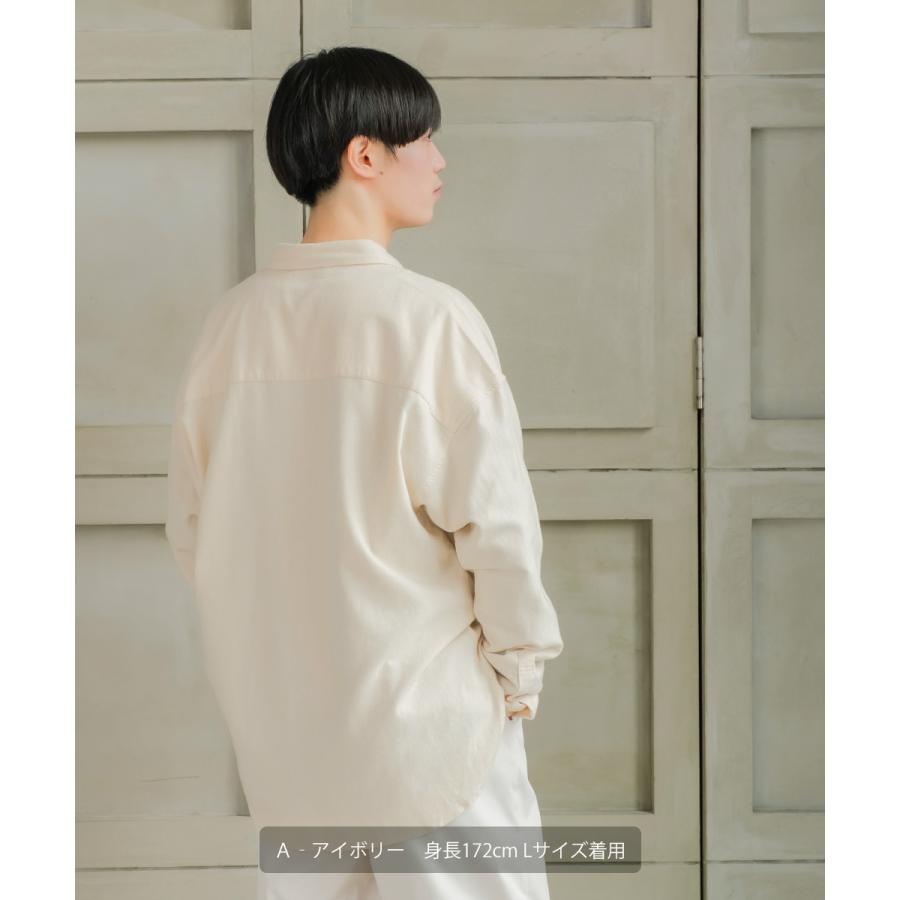 ワンポイントネルシャツ メンズ 刺繍 フランネルシャツ  レギュラーカラー 長袖シャツ 起毛 アメカジ アイボリー ネイビー グリーン |  | 08