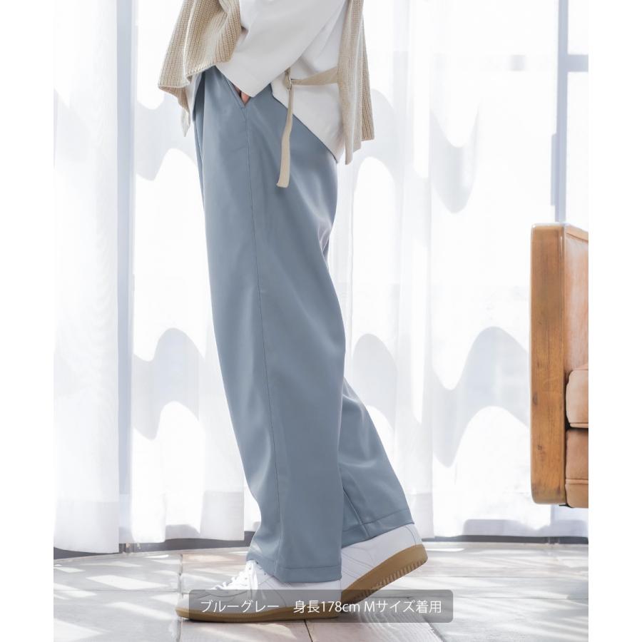 セットアップ対応 ワイドパンツ メンズ シェフパンツ イージーパンツ フェイクレザー | improves | 08