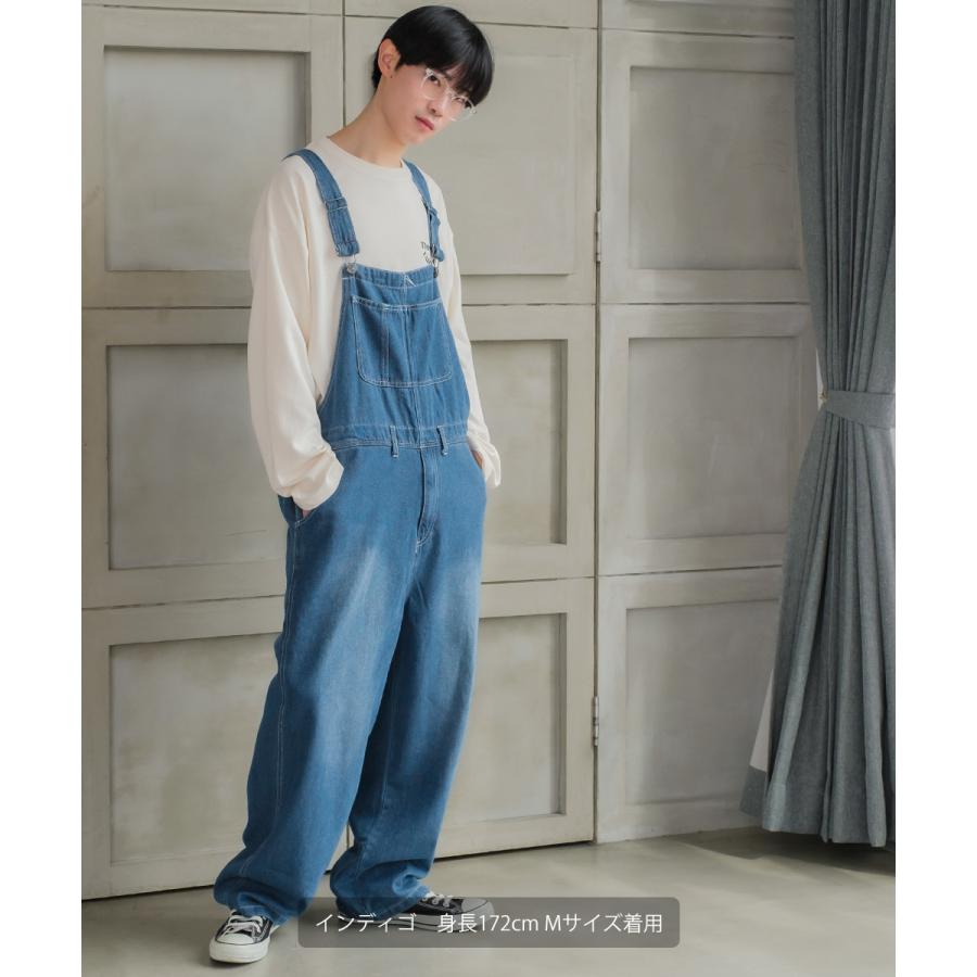 メンズ デニム サロペット ワイド デニムサロペット サロペット メンズ ボトムス ロング 送料無料