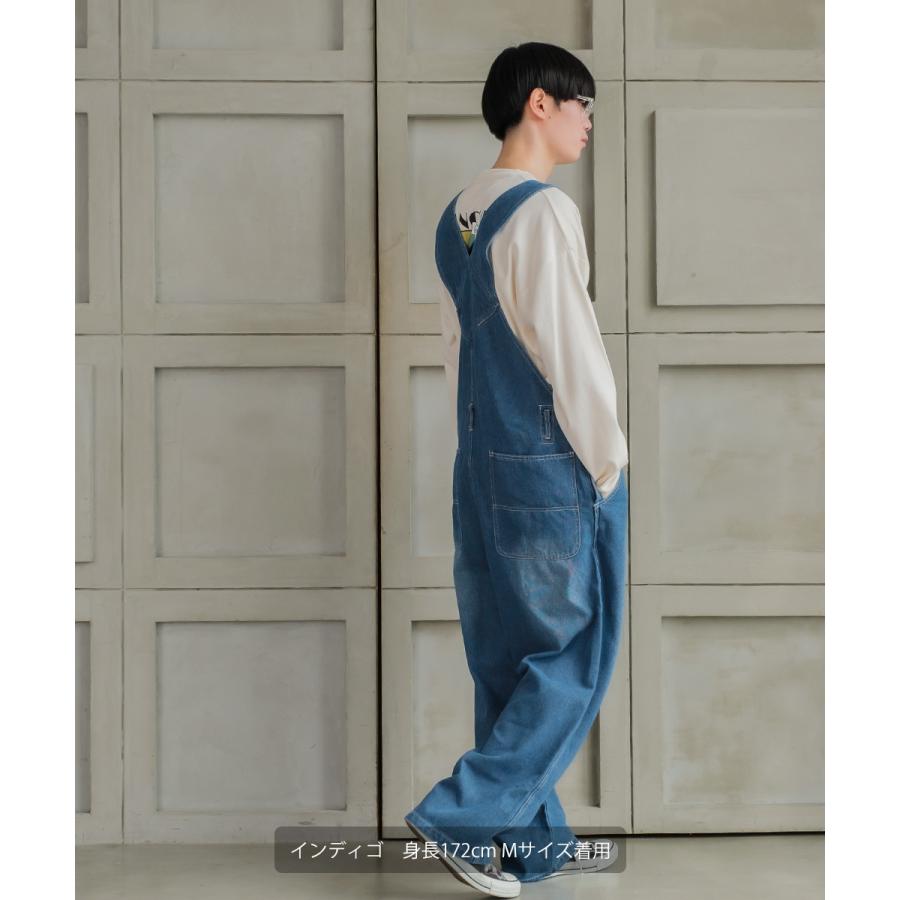 improves ワイドサロペット メンズ ツイル デニム ヒッコリー