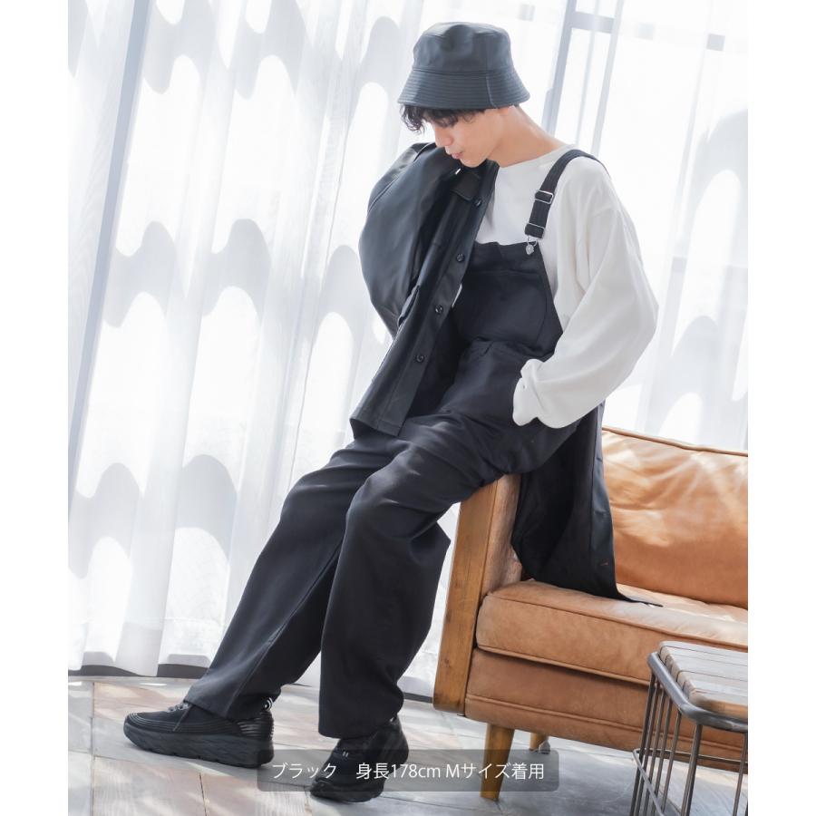 ワイドサロペット メンズ ツイル デニム ヒッコリー オーバーオール 10oz ワイドパンツ | improves | 06