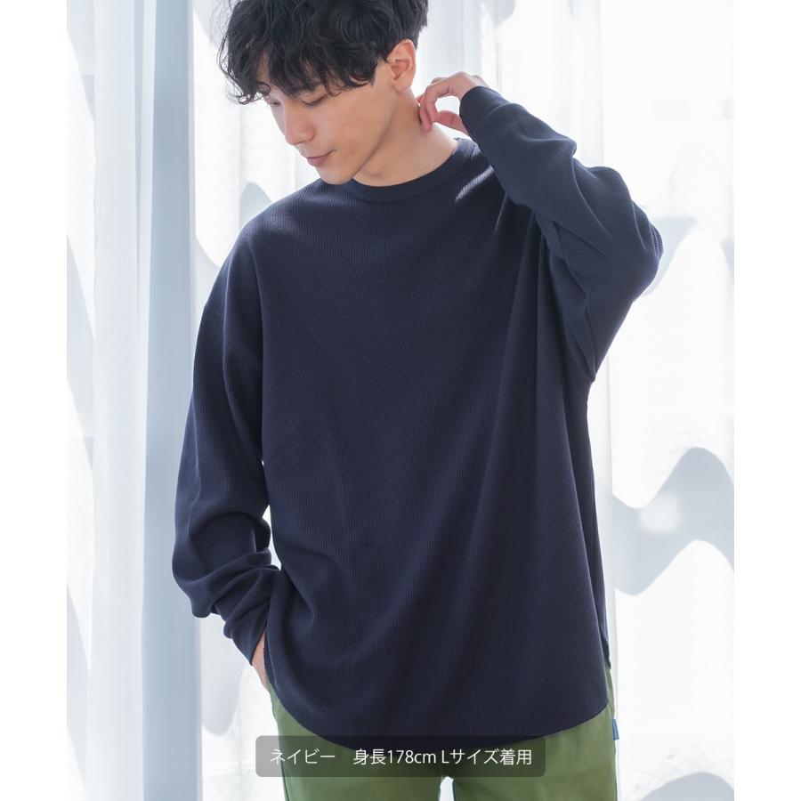 improves（インプローブス） ワッフルロンT メンズ ロング丈 裾