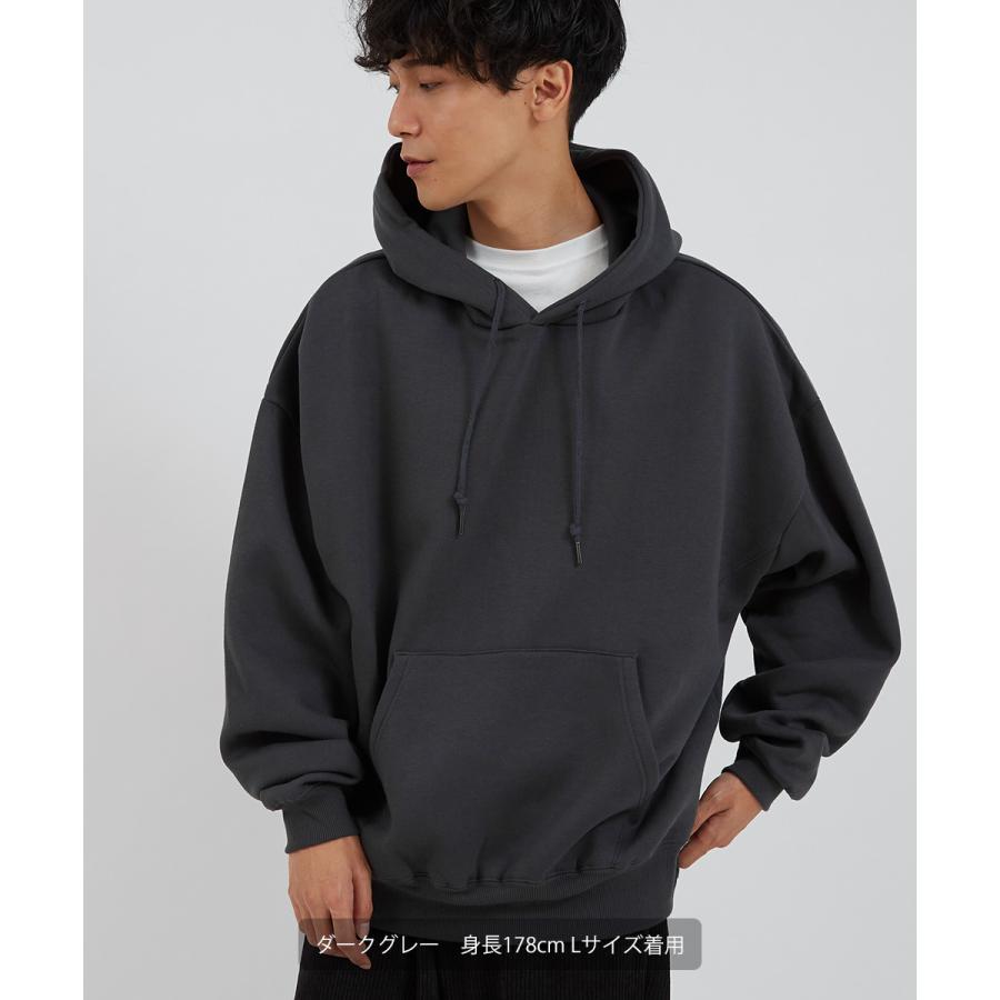 パーカー メンズ 12色展開 裏起毛 プルオーバー ビッグシルエット オーバーサイズ ドロップショルダー フーディー | improves | 16
