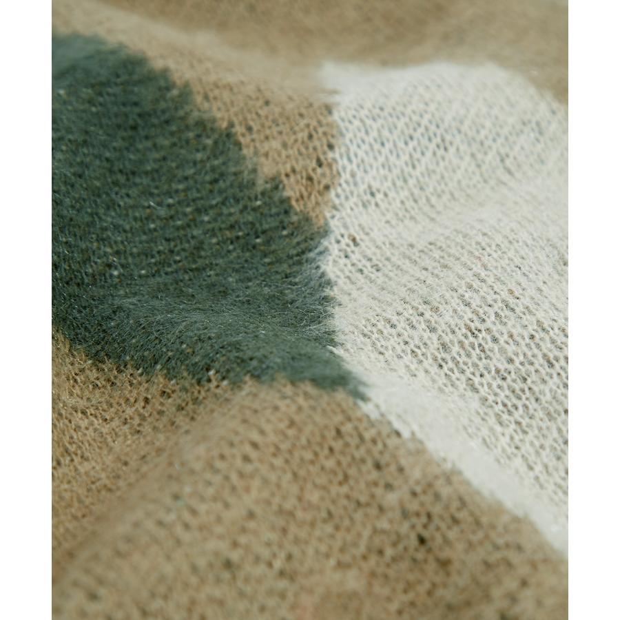 モヘアタッチ総柄カーディガン メンズ モヘア アーガイル Vネック 起毛 カーディガン ビッグシルエット オーバーサイズ | improves | 12