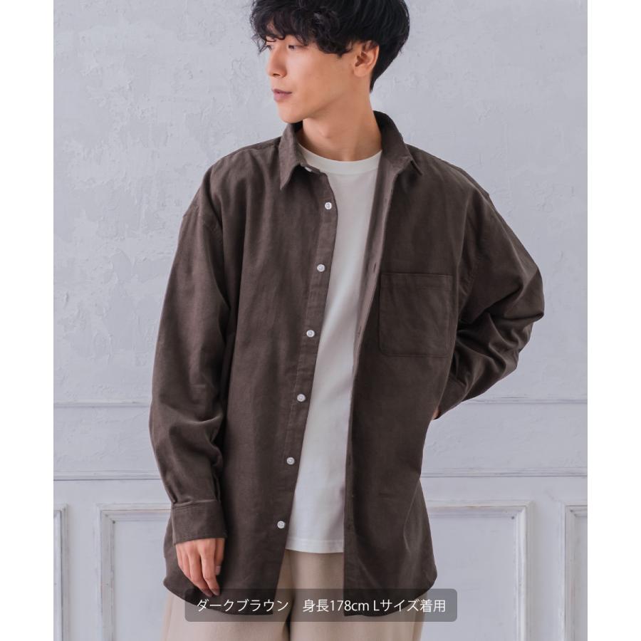 シャツ メンズ コーデュロイ レギュラーカラー コーデロイ ビッグシルエット オーバーサイズ ゆったり 大きいサイズ | improves | 10