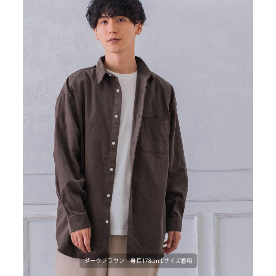 シャツ メンズ コーデュロイ レギュラーカラー コーデロイ ビッグシルエット オーバーサイズ ゆったり 大きいサイズ | improves | 11